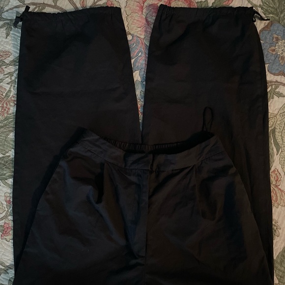 TopShop Black Parachute Pants - Picture 1 of 9